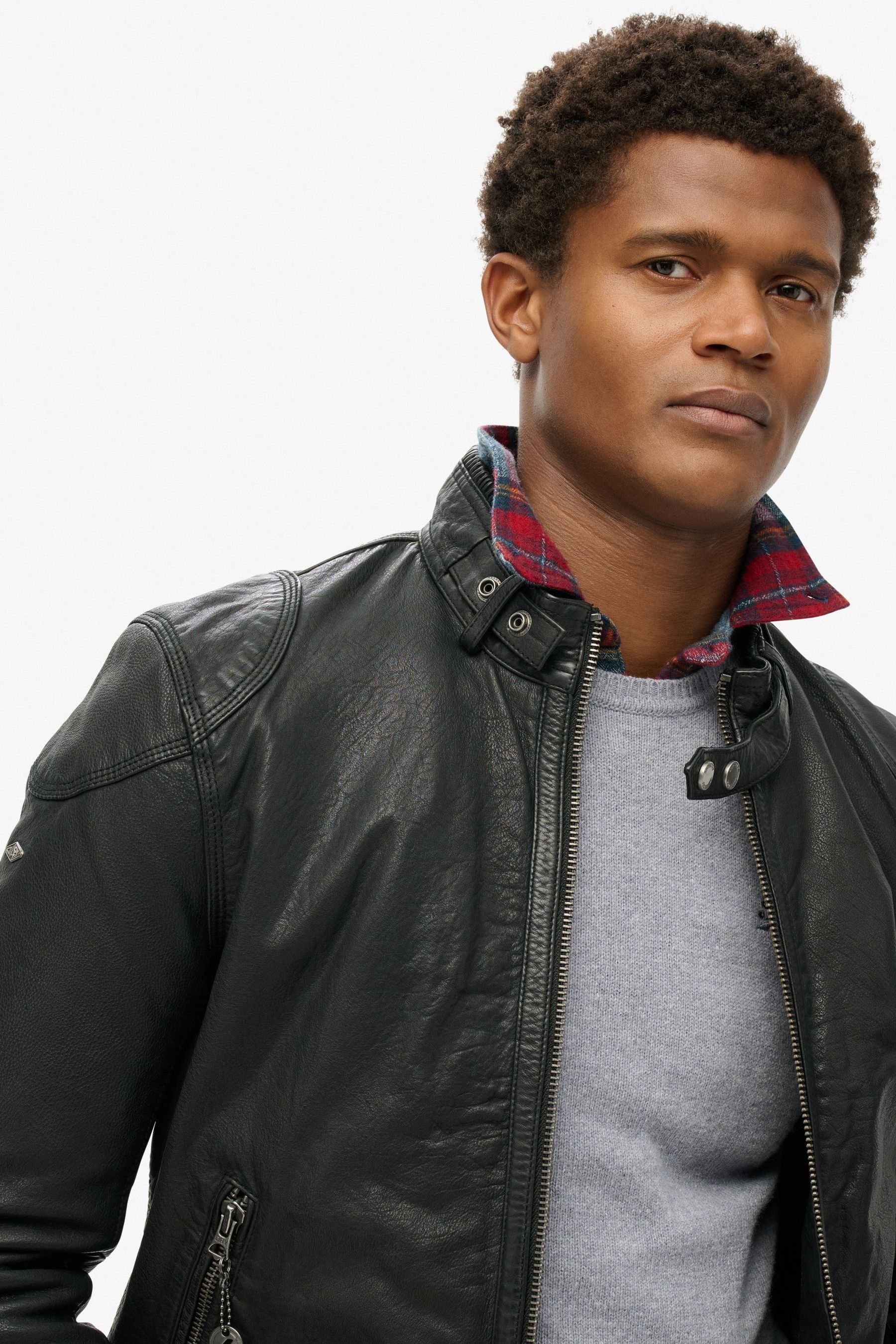 Superdry leather hooded jacket online