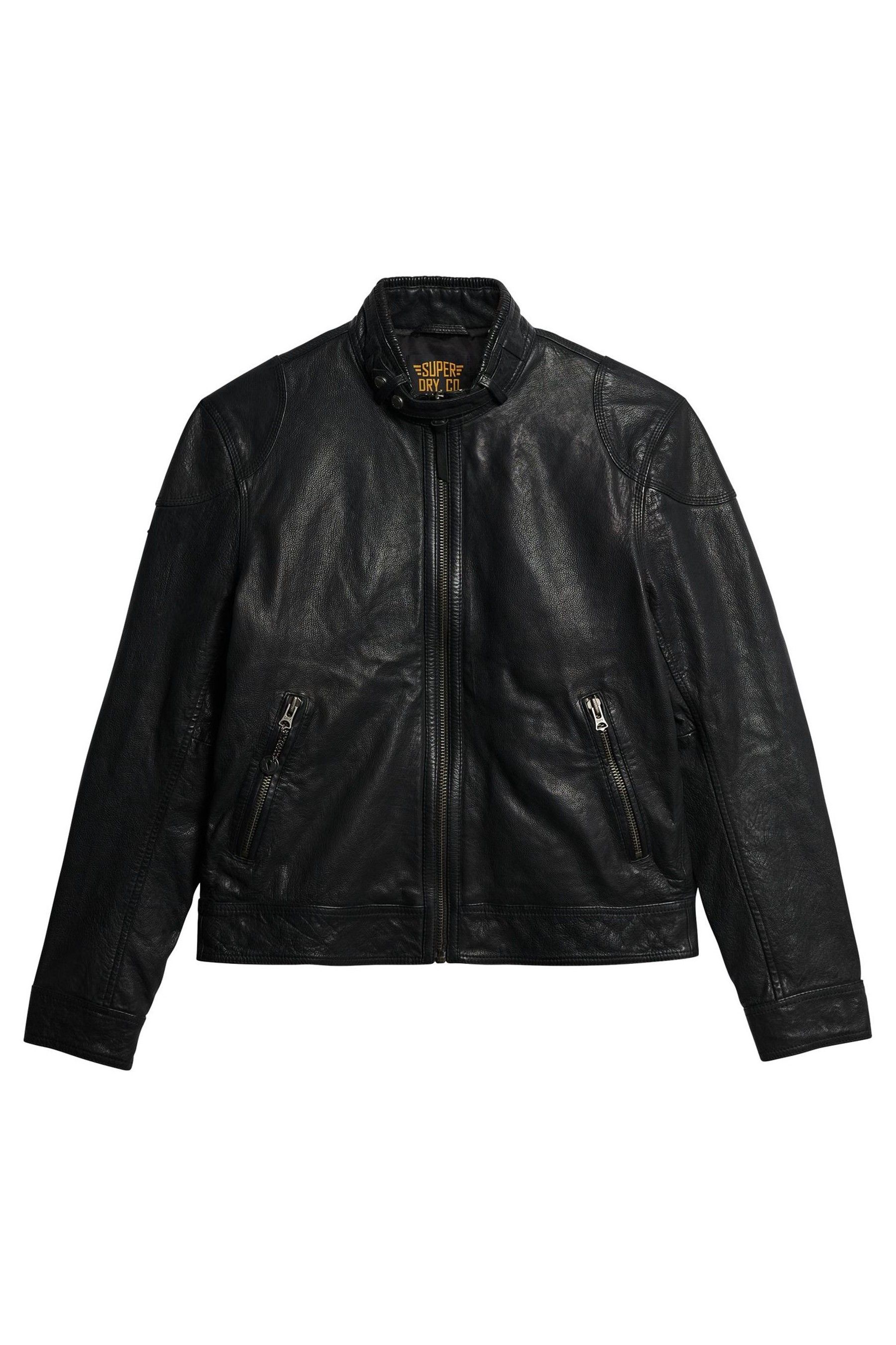 Superdry leather racer jacket discount