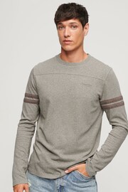 Superdry Grey Essential Logo Quarterback Top - Image 1 of 5