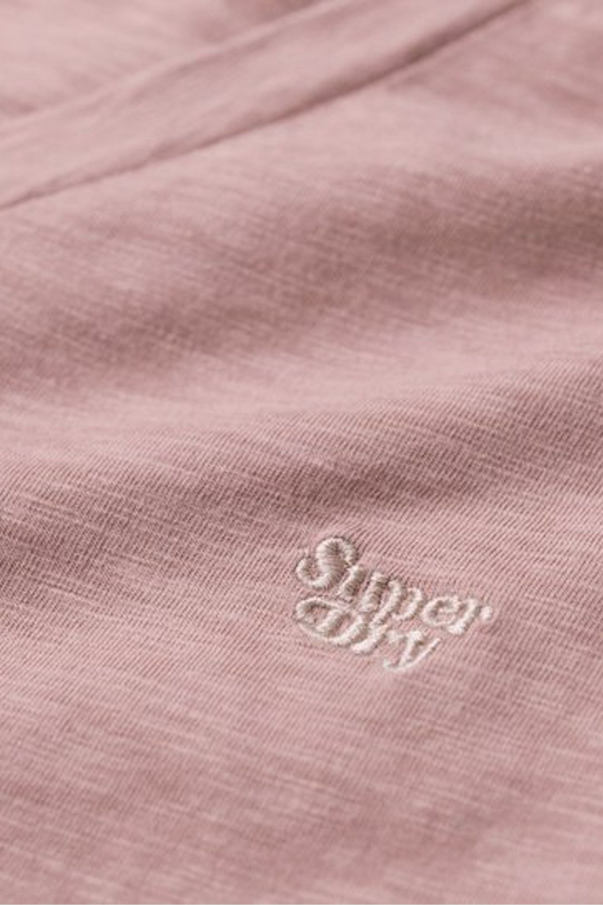 Superdry Pink Long Sleeve Jersey V-Neck Top - Image 5 of 6