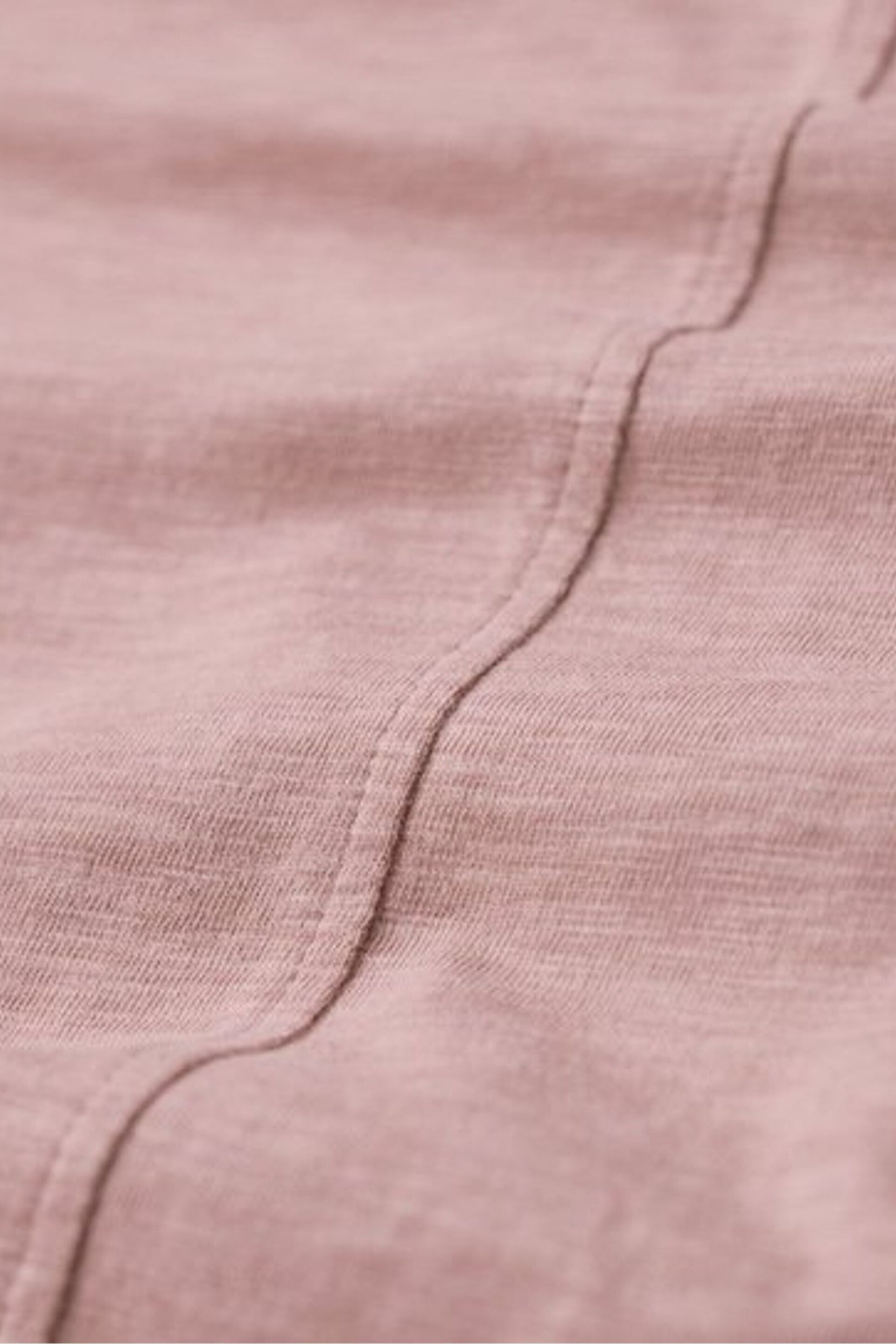 Superdry Pink Long Sleeve Jersey V-Neck Top - Image 6 of 6