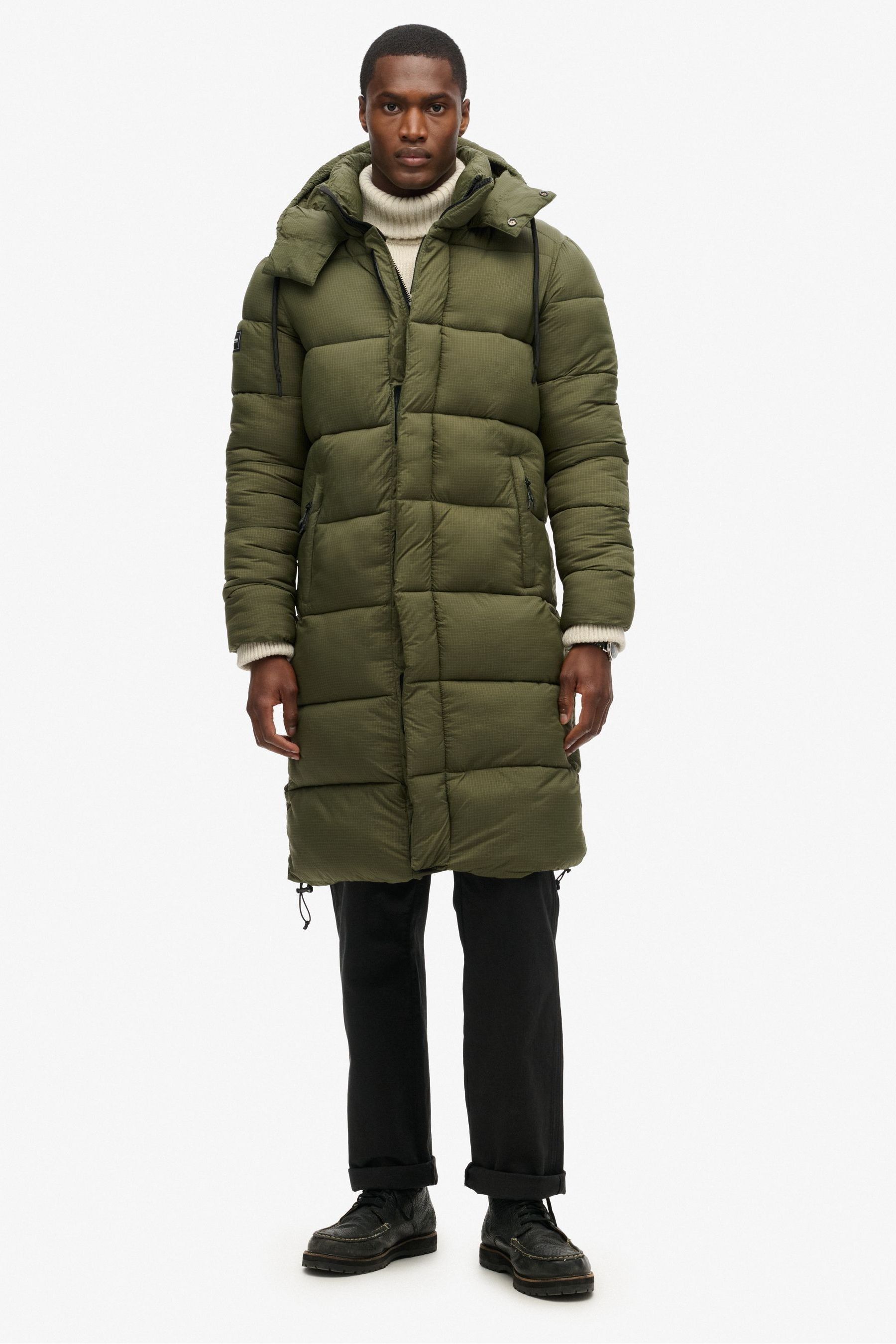 Superdry green puffer jacket shop