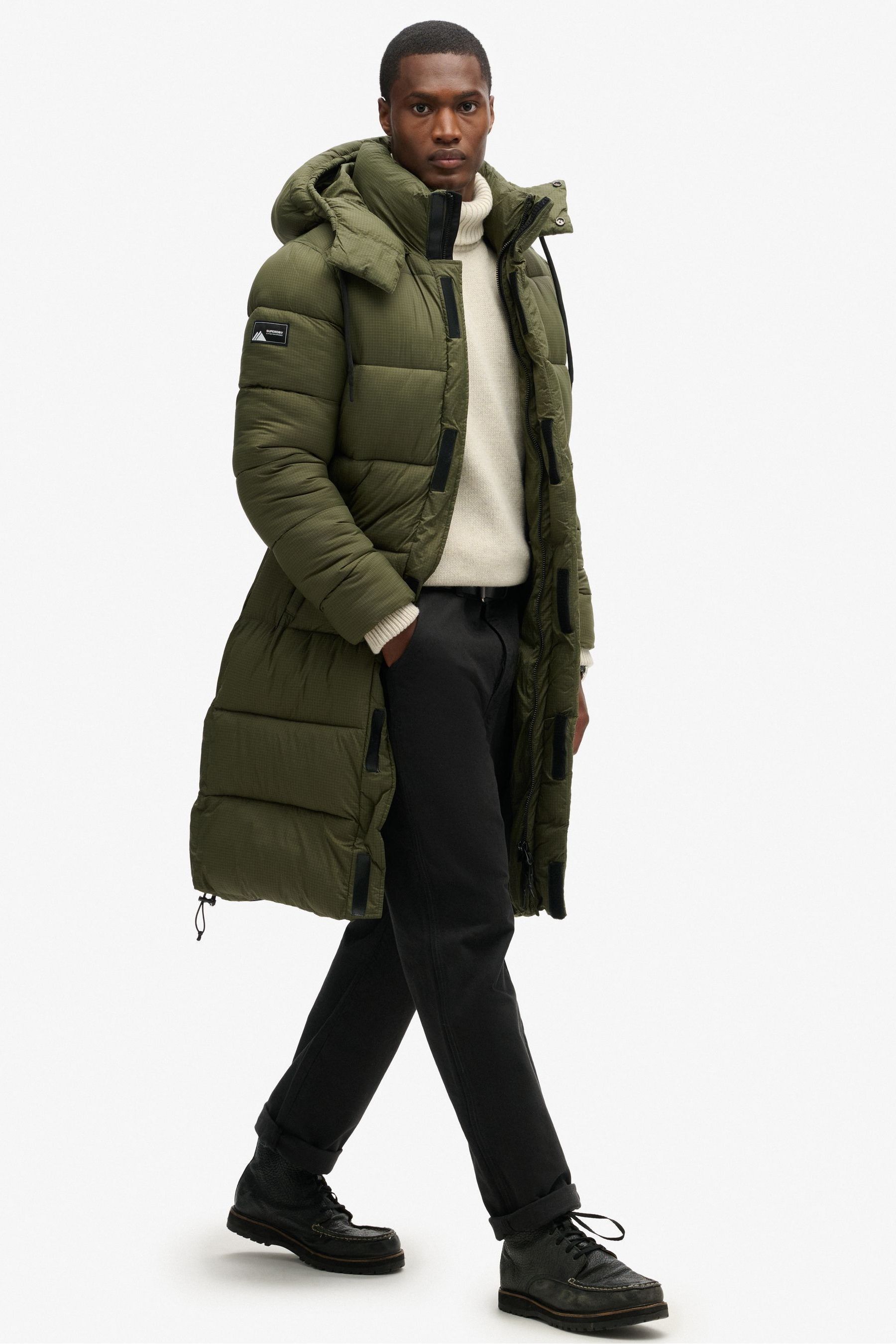 Buy Superdry Green Ripstop Longline Puffer Coat Jacket from Next Malta