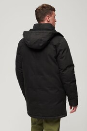 Superdry Black Workwear Hooded Parka Jacket - Image 2 of 3