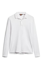 Superdry White Studios Long Sleeve Jersey Polo Shirt - Image 4 of 6