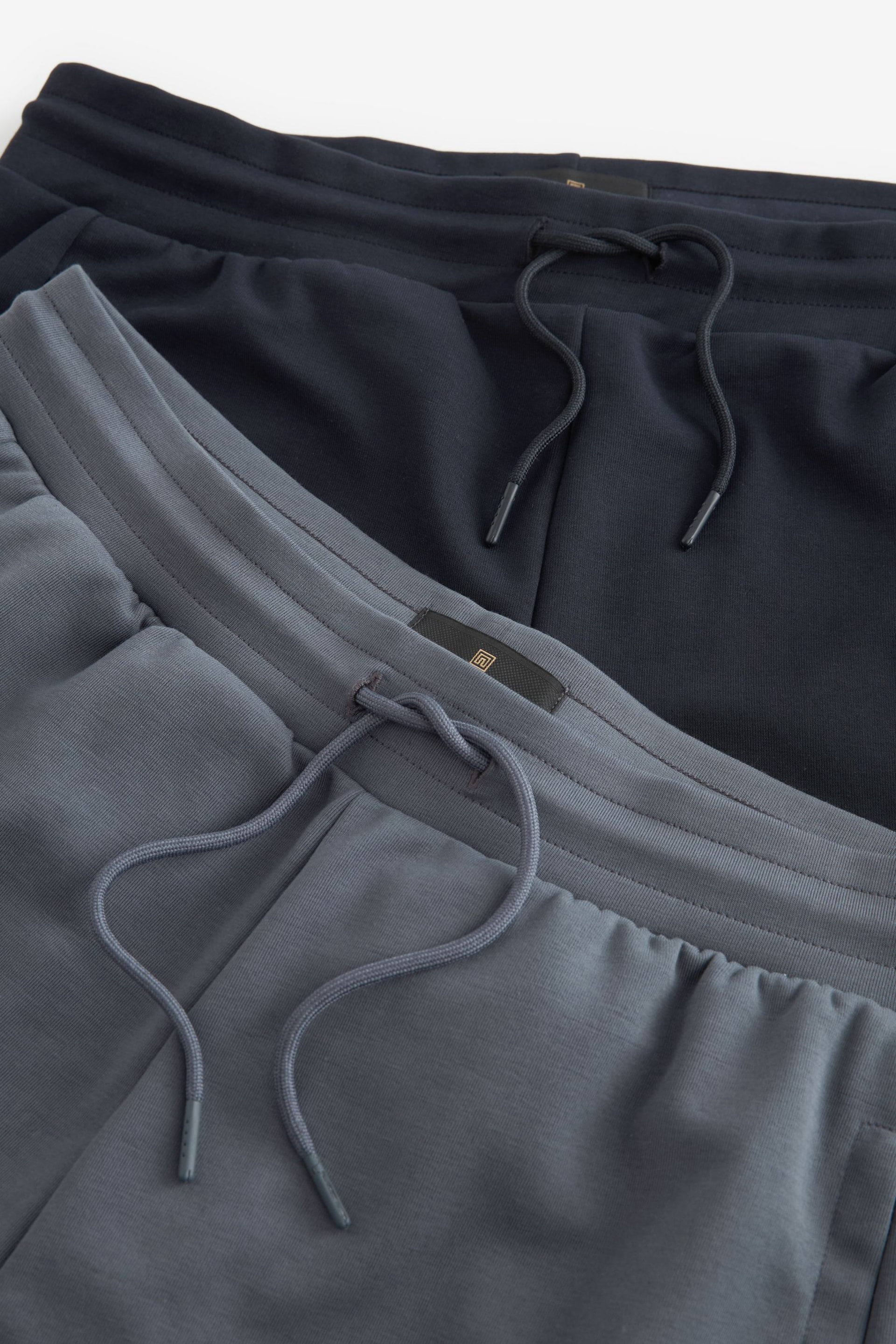 Navy Slim Zip Pocket Jersey Shorts - Image 2 of 9