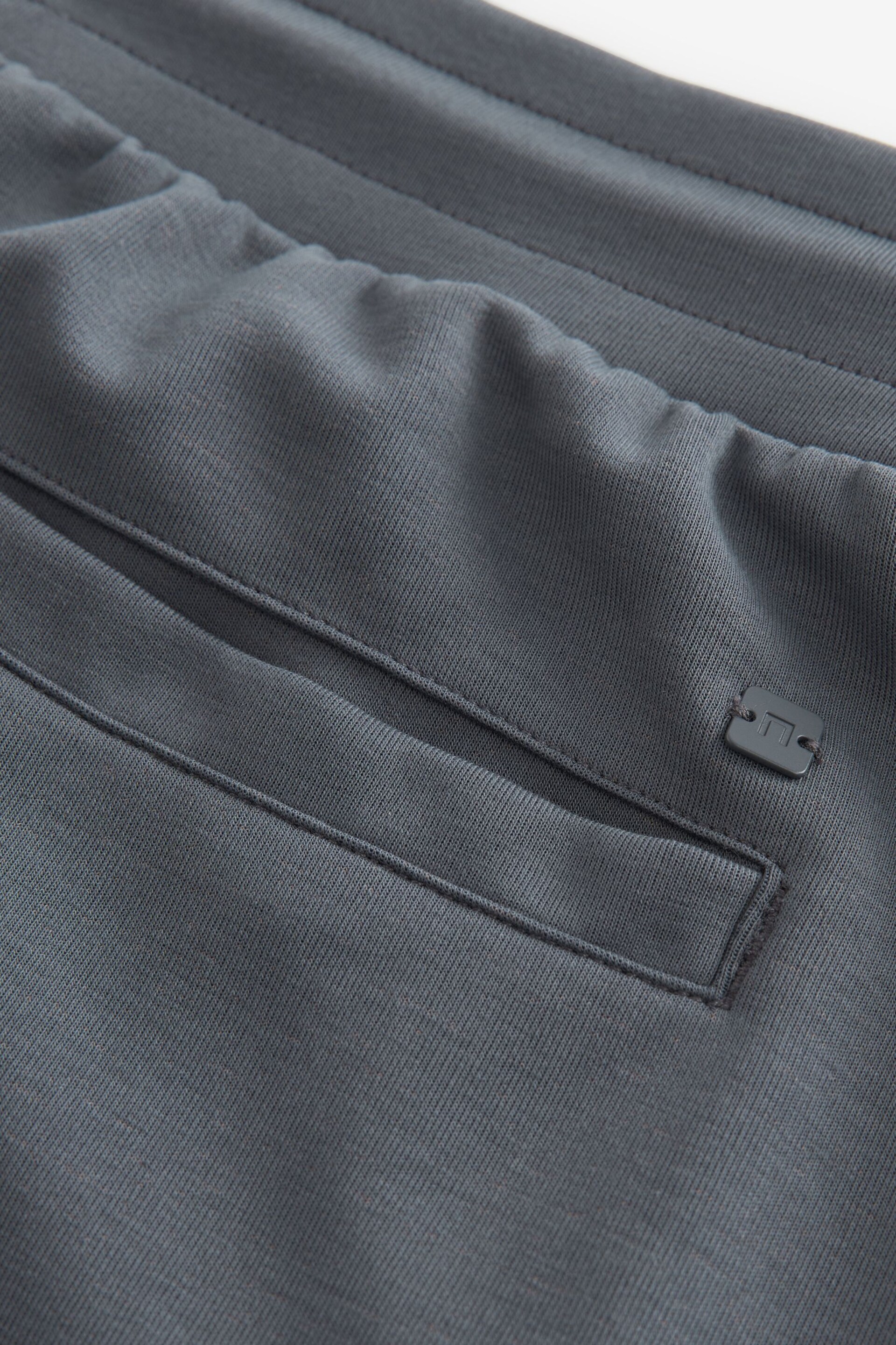 Navy Slim Zip Pocket Jersey Shorts - Image 4 of 9