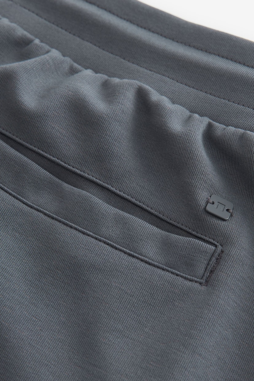 Navy Slim Fit Zip Pocket Jersey Shorts - Image 4 of 9