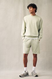 Green Straight Fit Zip Pocket Jersey Shorts - Image 1 of 8