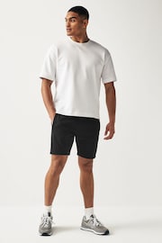 Black Slim Fit Zip Pocket Jersey Shorts - Image 3 of 8