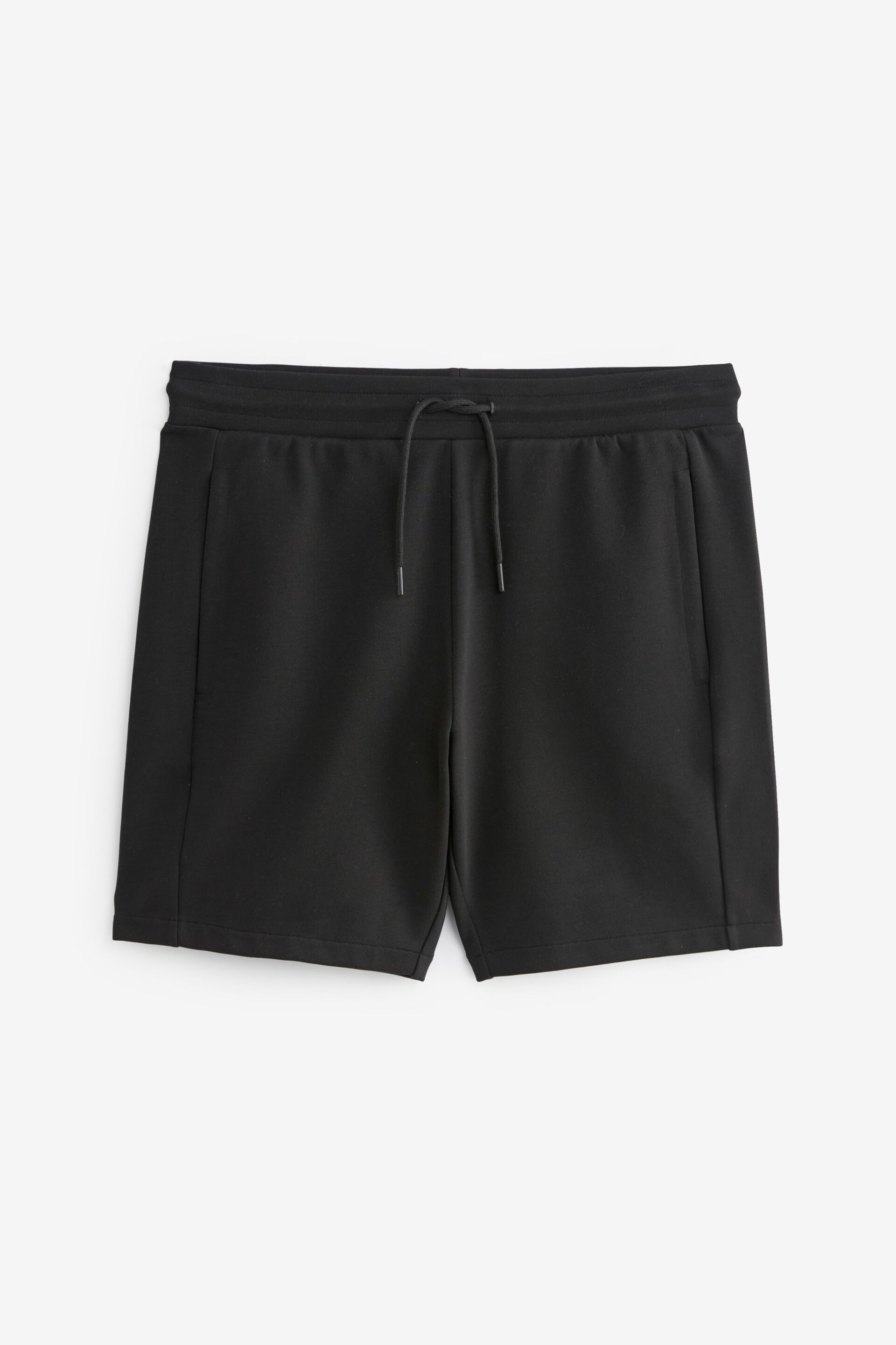 Black Slim Fit Zip Pocket Jersey Shorts - Image 4 of 8