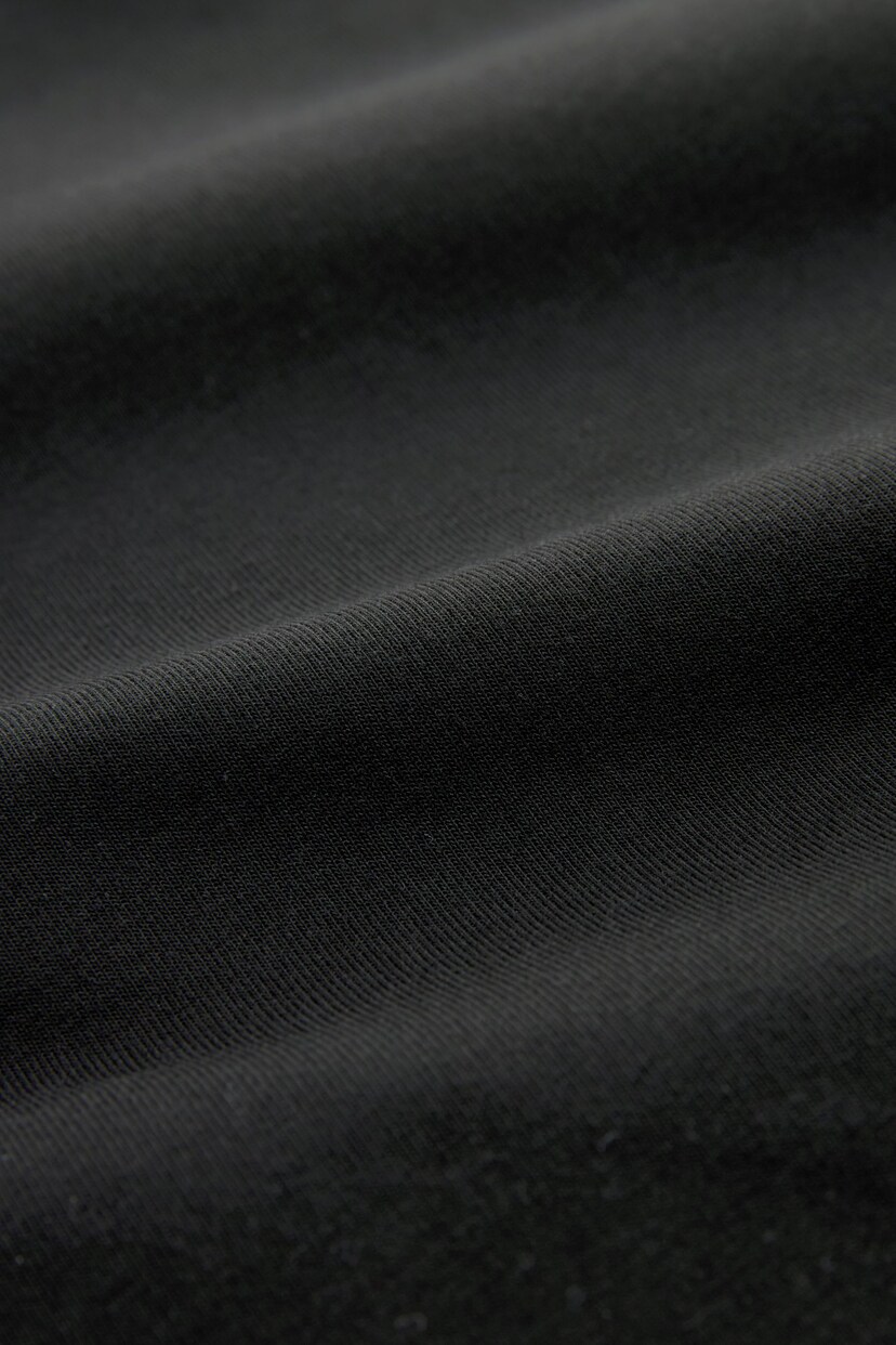 Black Slim Fit Zip Pocket Jersey Shorts - Image 6 of 8