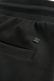 Black Slim Fit Zip Pocket Jersey Shorts - Image 8 of 8