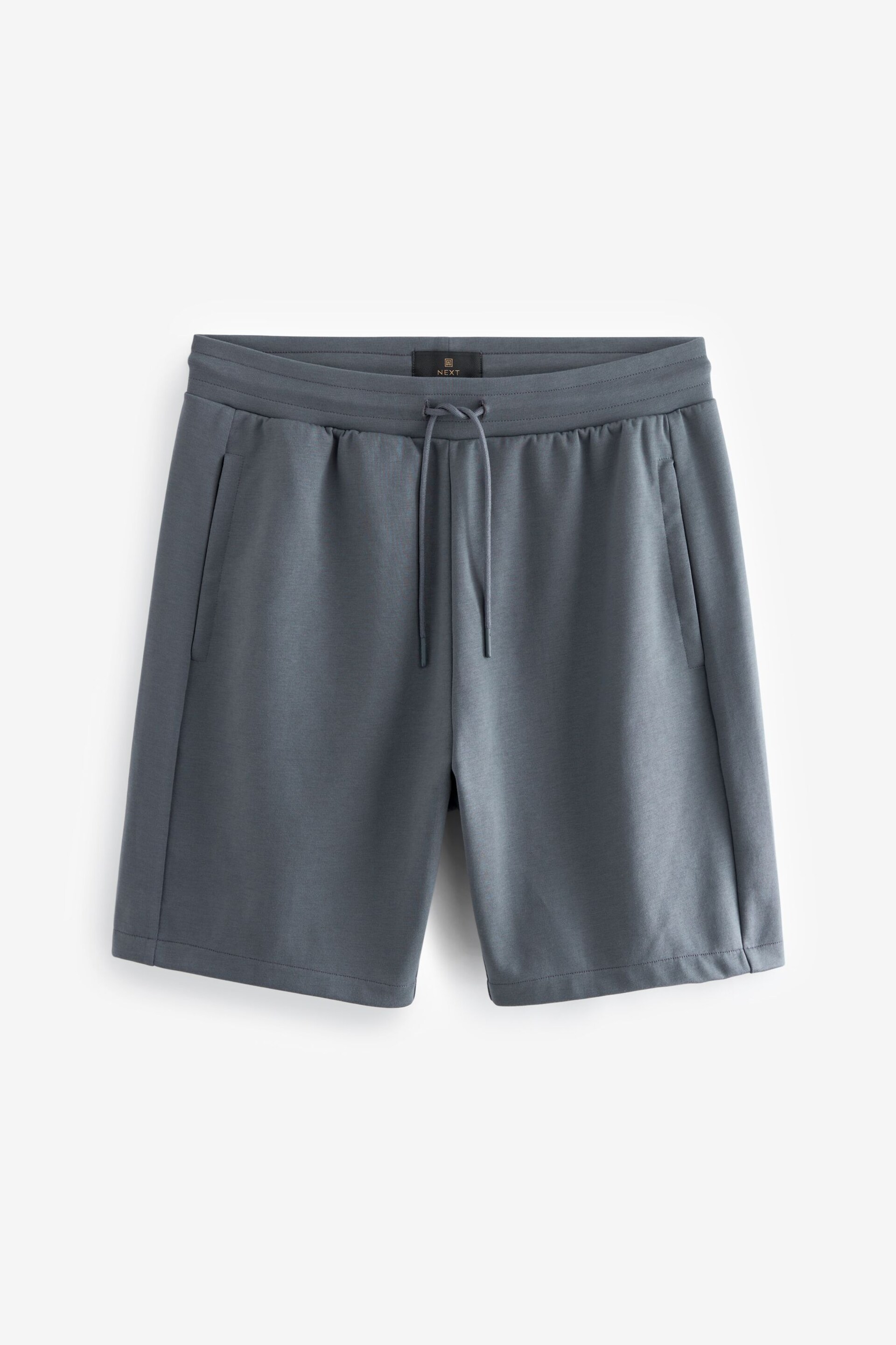 Slate Grey Zip Pocket Jersey Shorts - Image 4 of 8