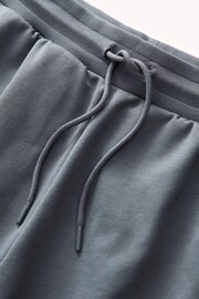 Slate Grey Zip Pocket Jersey Shorts - Image 6 of 8