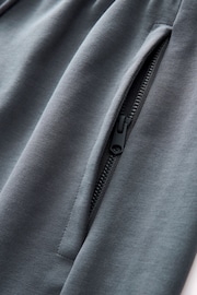 Slate Grey Zip Pocket Jersey Shorts - Image 7 of 8