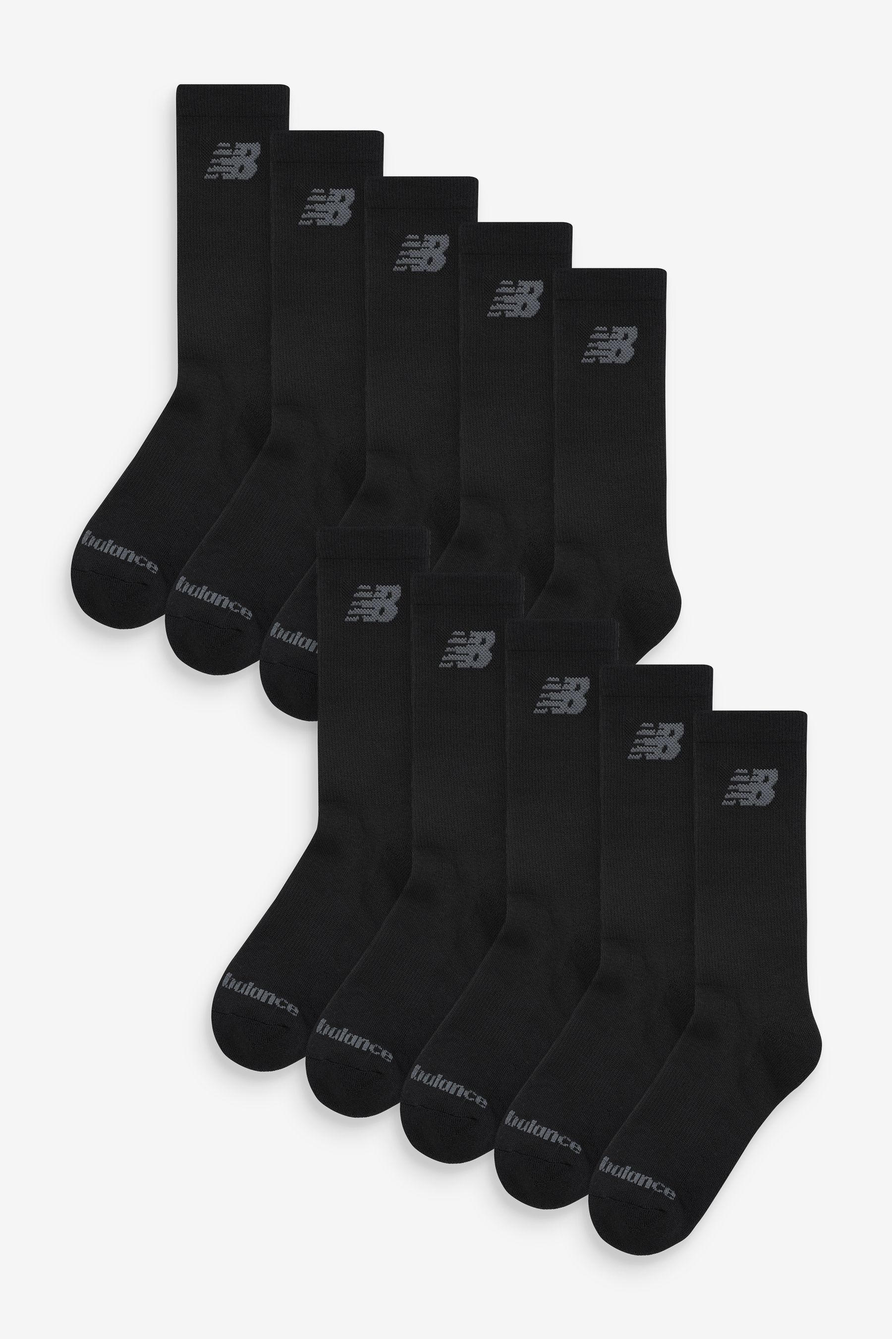 Buy New Balance Black of Crew Socks 10 Pack from Next Ireland