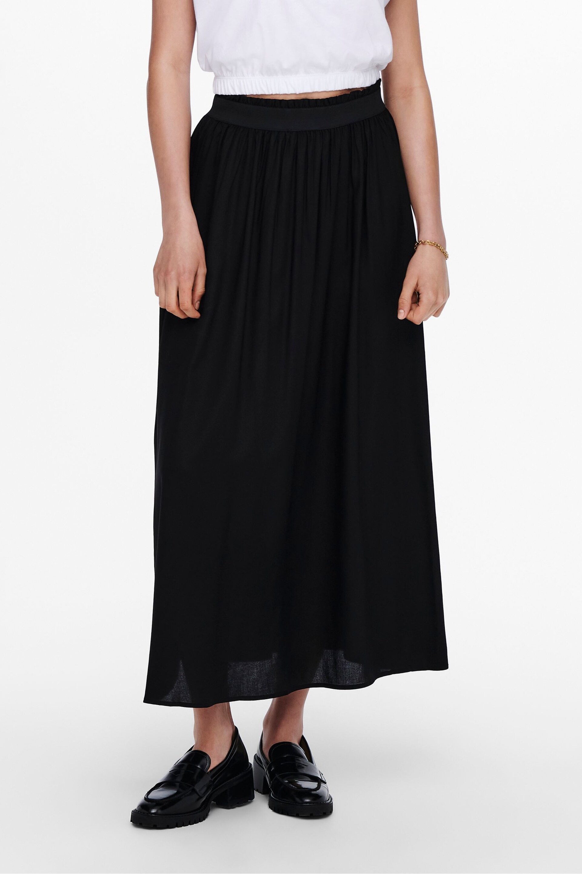 ONLY Black Jersey Midi Skirt - Image 4 of 7