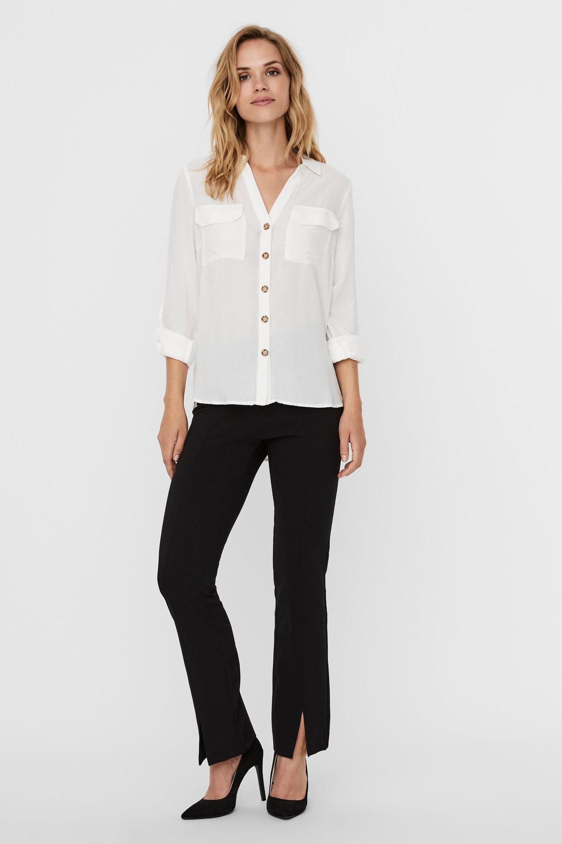 VERO MODA White Button Up Shirt - Image 3 of 6
