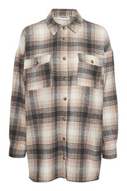 NOISY MAY White Soft Check Brushed Shacket - Image 6 of 6