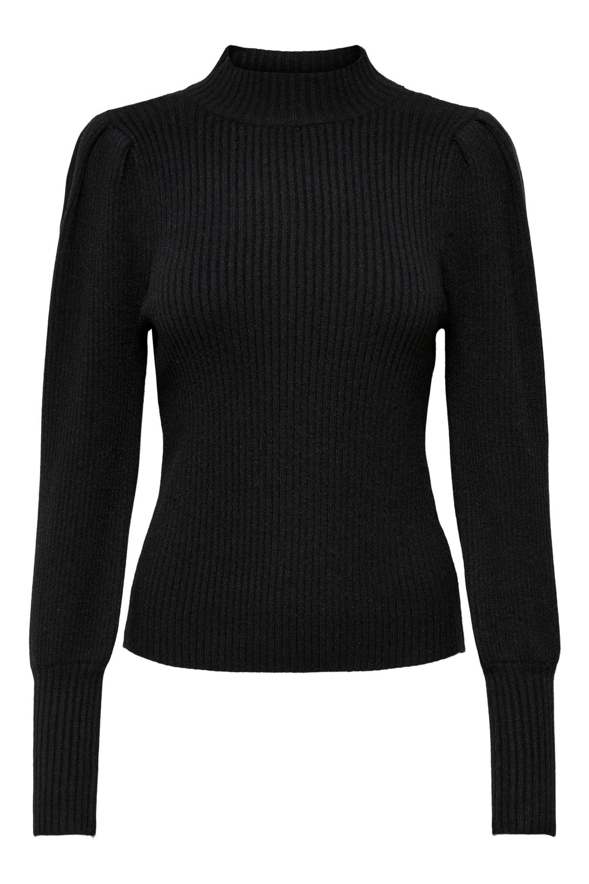 ONLY Black Puff Sleeve Knitted Jumper - Image 5 of 5