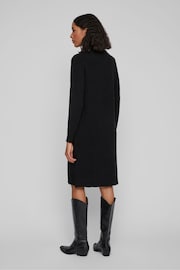 VILA Black High Neck Knitted Midi Dress - Image 2 of 6