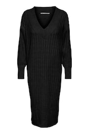 ONLY Black V-Neck Midi Knitted Jumper Dress - Image 6 of 6