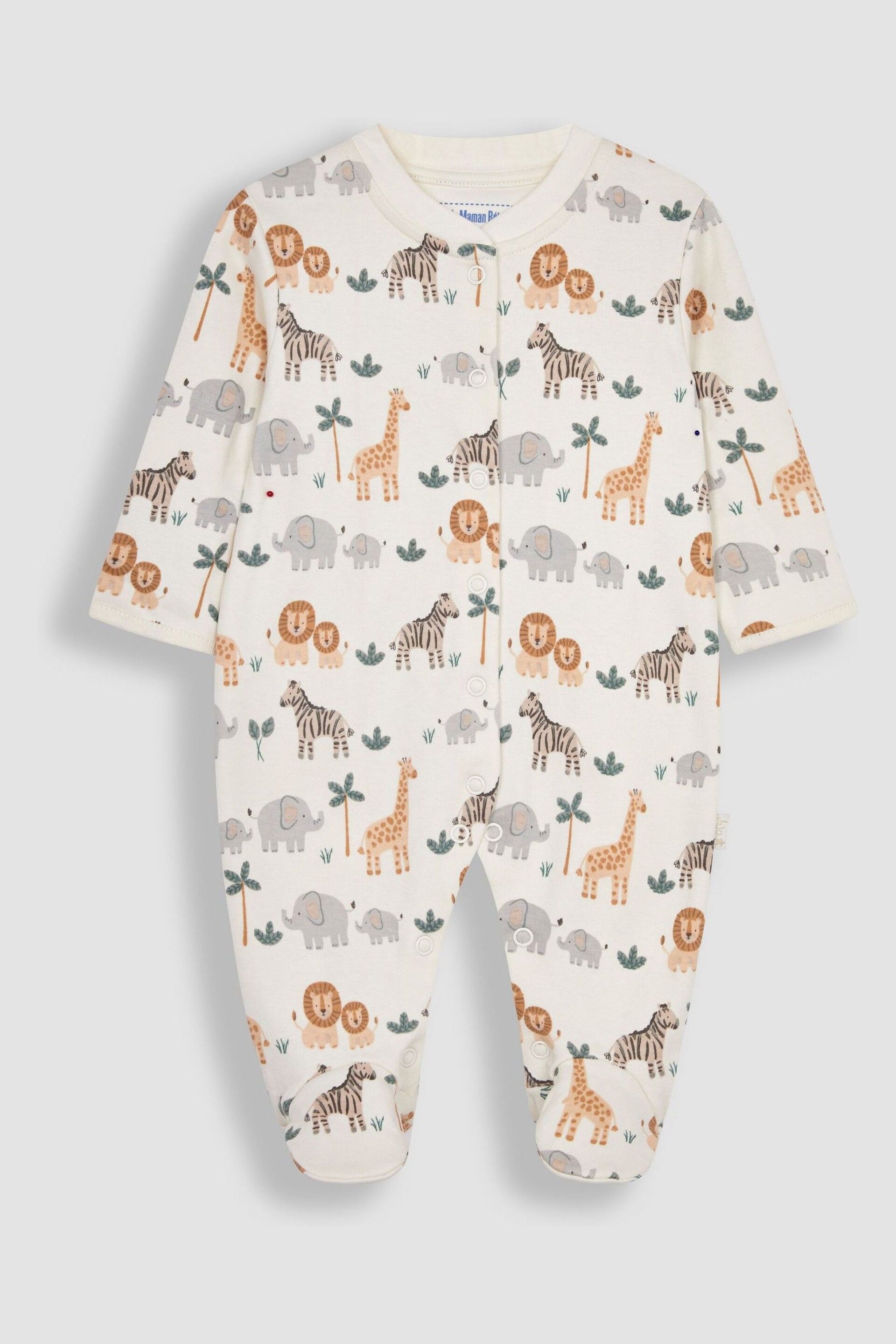 JoJo Maman Bébé Safari 2-Piece Safari Sleepsuit & Jacket Set - Image 2 of 6