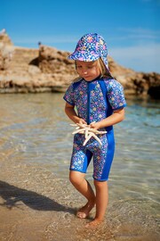 JoJo Maman Bébé Navy Print Junior Wetsuit - Image 1 of 4