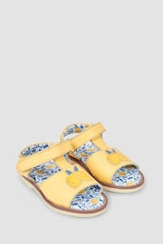 JoJo Maman Bébé Yellow Lemon Appliqué Sandals - Image 1 of 4