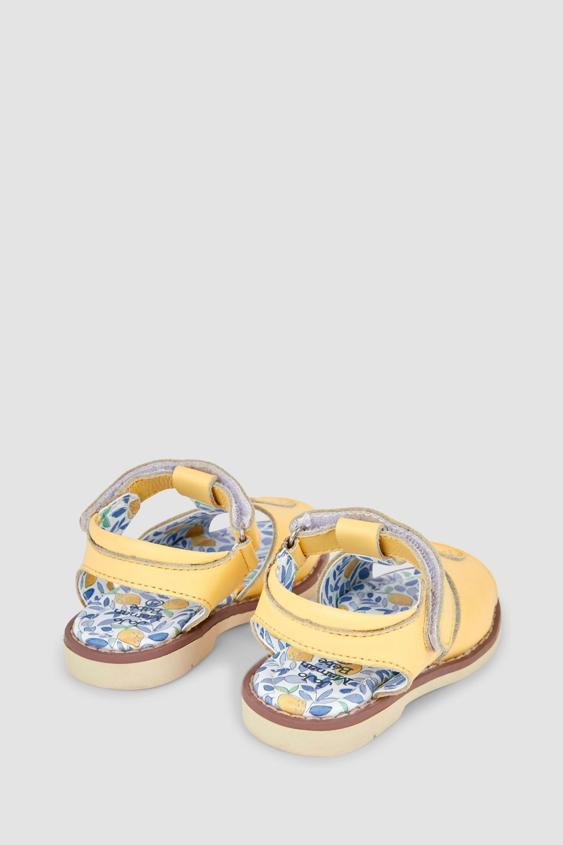 JoJo Maman Bebe Yellow Lemon Applique Sandals