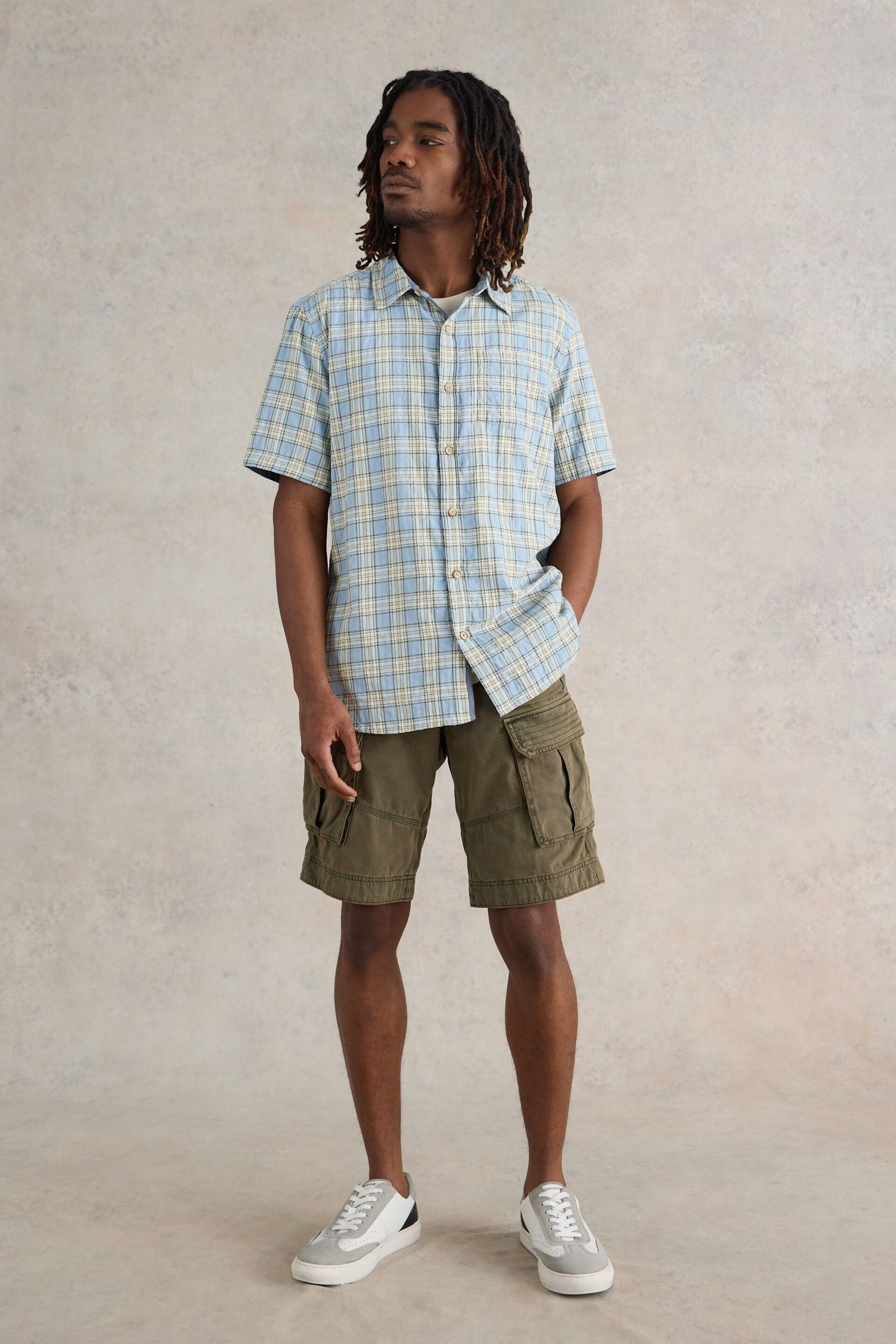 White Stuff Blue Madras Check Shirt - Image 1 of 7