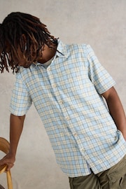 White Stuff Blue Madras Check Shirt - Image 3 of 7