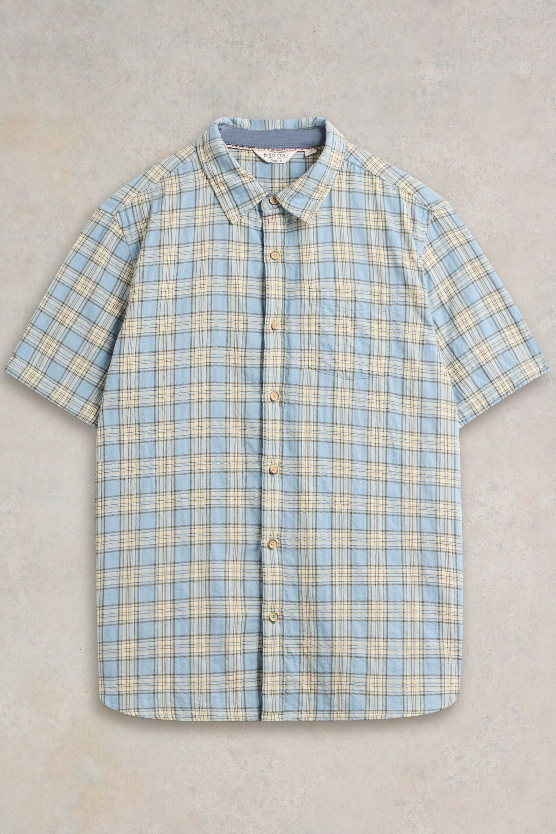 White Stuff Blue Madras Check Shirt - Image 5 of 7