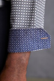 Neutral Brown Geometric Signature Geometric Print Single Cuff Shirt - Image 5 of 8