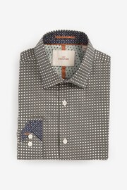 Neutral Brown Geometric Signature Geometric Print Single Cuff Shirt - Image 6 of 8