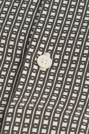 Neutral Brown Geometric Signature Geometric Print Single Cuff Shirt - Image 8 of 8