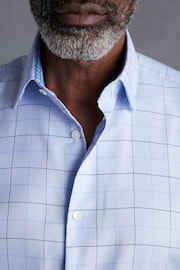 Light Blue Check Regular Fit Single Cuff Signature Shirt - Image 4 of 9