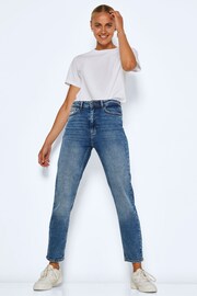 NOISY MAY Blue High Waisted Straight Leg Jeans - Image 5 of 7