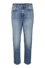 NOISY MAY Blue High Waisted Straight Leg Jeans - Image 7 of 7