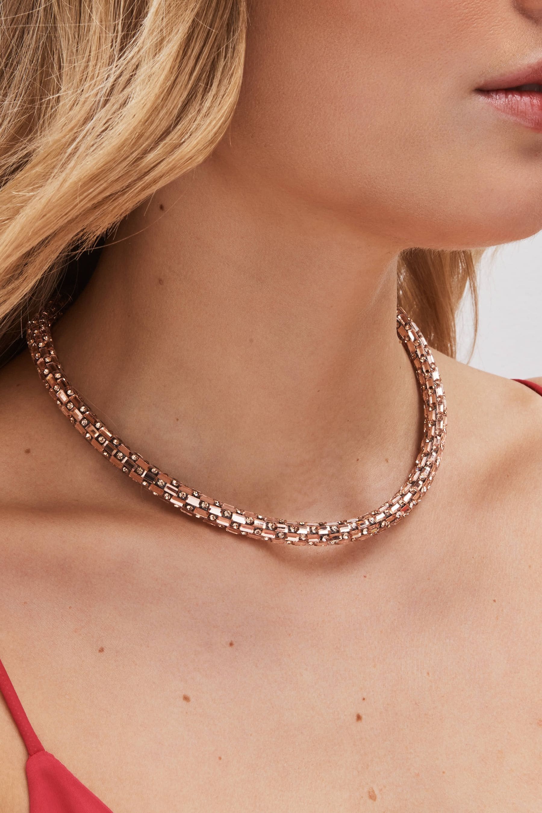 Rose gold short necklace new arrivals