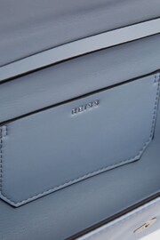 Reiss Powder Blue Delphine Diamanté Buckle Satin Clutch - Image 6 of 7