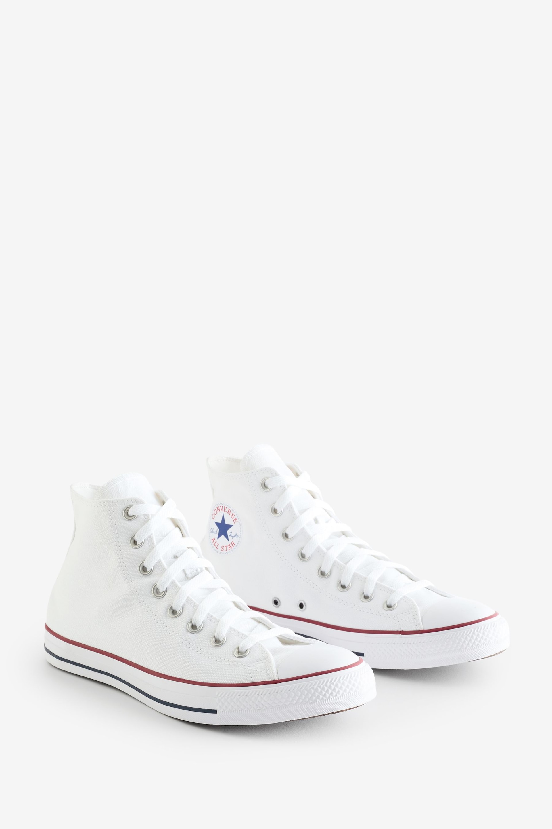 Converse White Chuck Taylor All Star Wide High Top Trainers - Image 3 of 8
