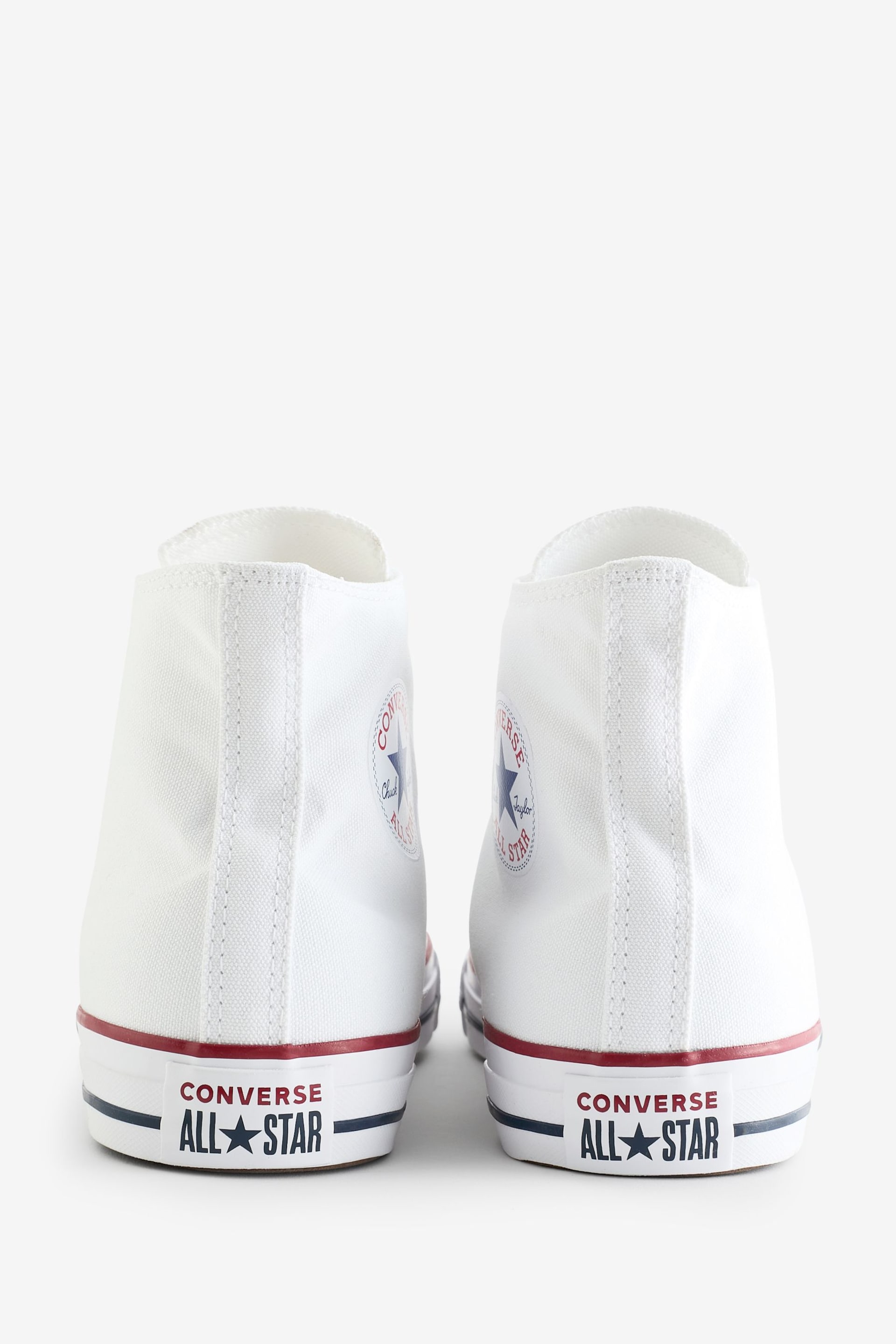 Converse White Chuck Taylor All Star Wide High Top Trainers - Image 4 of 8