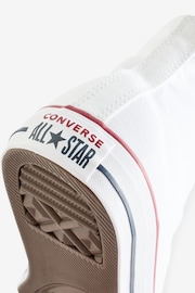 Converse White Chuck Taylor All Star Wide High Top Trainers - Image 6 of 8
