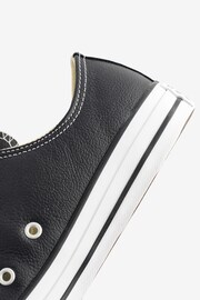 Converse Black Leather Chuck Taylor All Star Low Trainers - Image 10 of 11