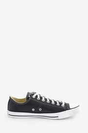 Converse Black Leather Chuck Taylor All Star Low Trainers - Image 3 of 11