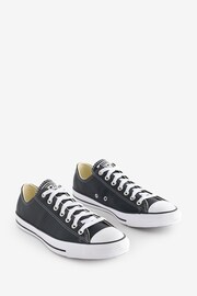 Converse Black Leather Chuck Taylor All Star Low Trainers - Image 5 of 11