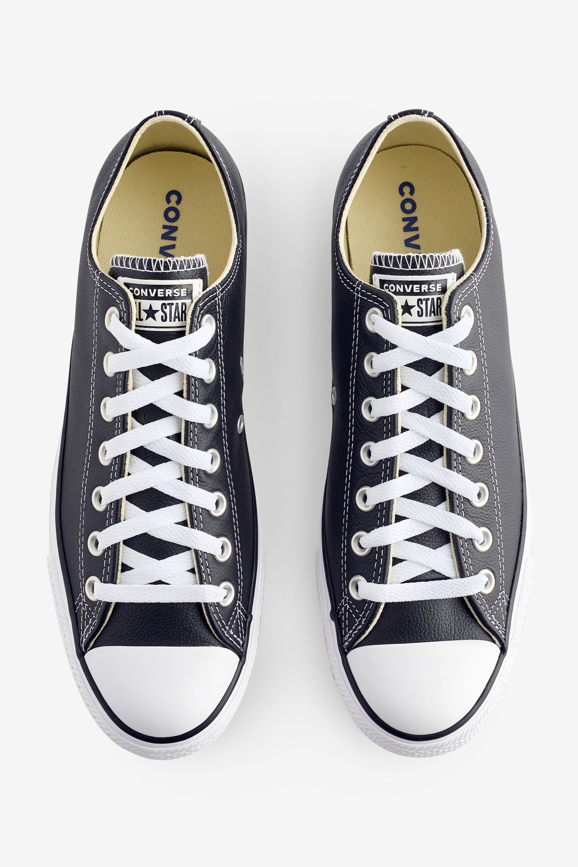Converse Black Leather Chuck Taylor All Star Low Trainers - Image 7 of 11