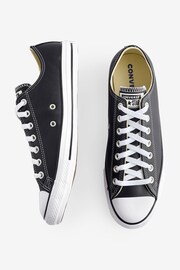 Converse Black Leather Chuck Taylor All Star Low Trainers - Image 8 of 11